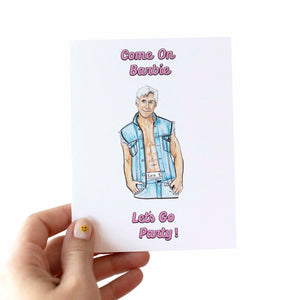 "Let's Go Party!"  Ken card