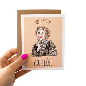 "Congrats On Your BEBE" Moira greeting card