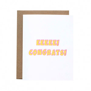 "EEE Congrats" celebration card