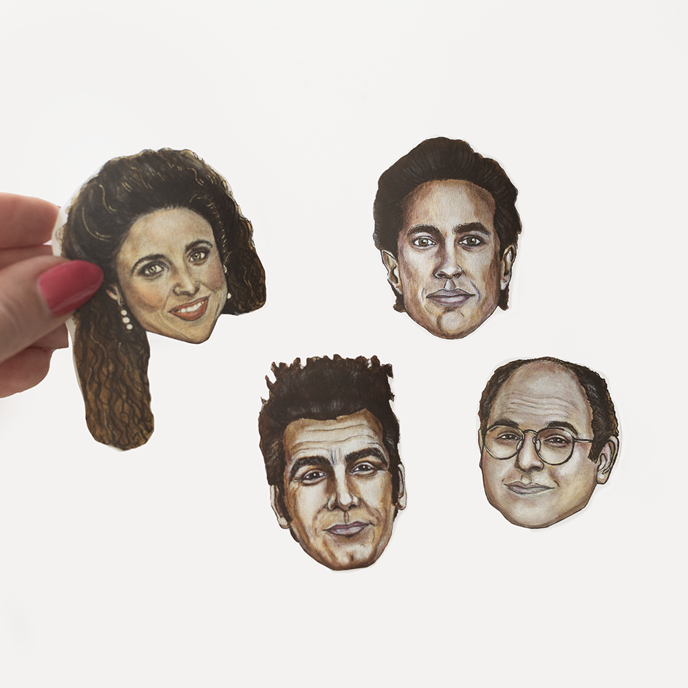 4 Piece Seinfeld Sticker Set