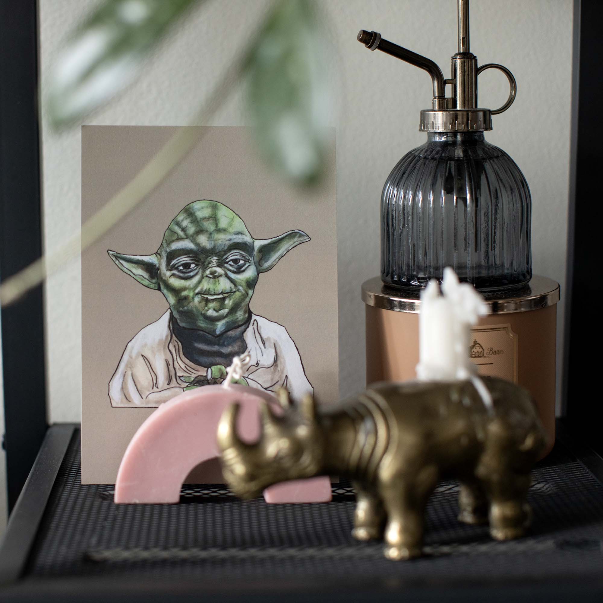 5x7 Yoda art print