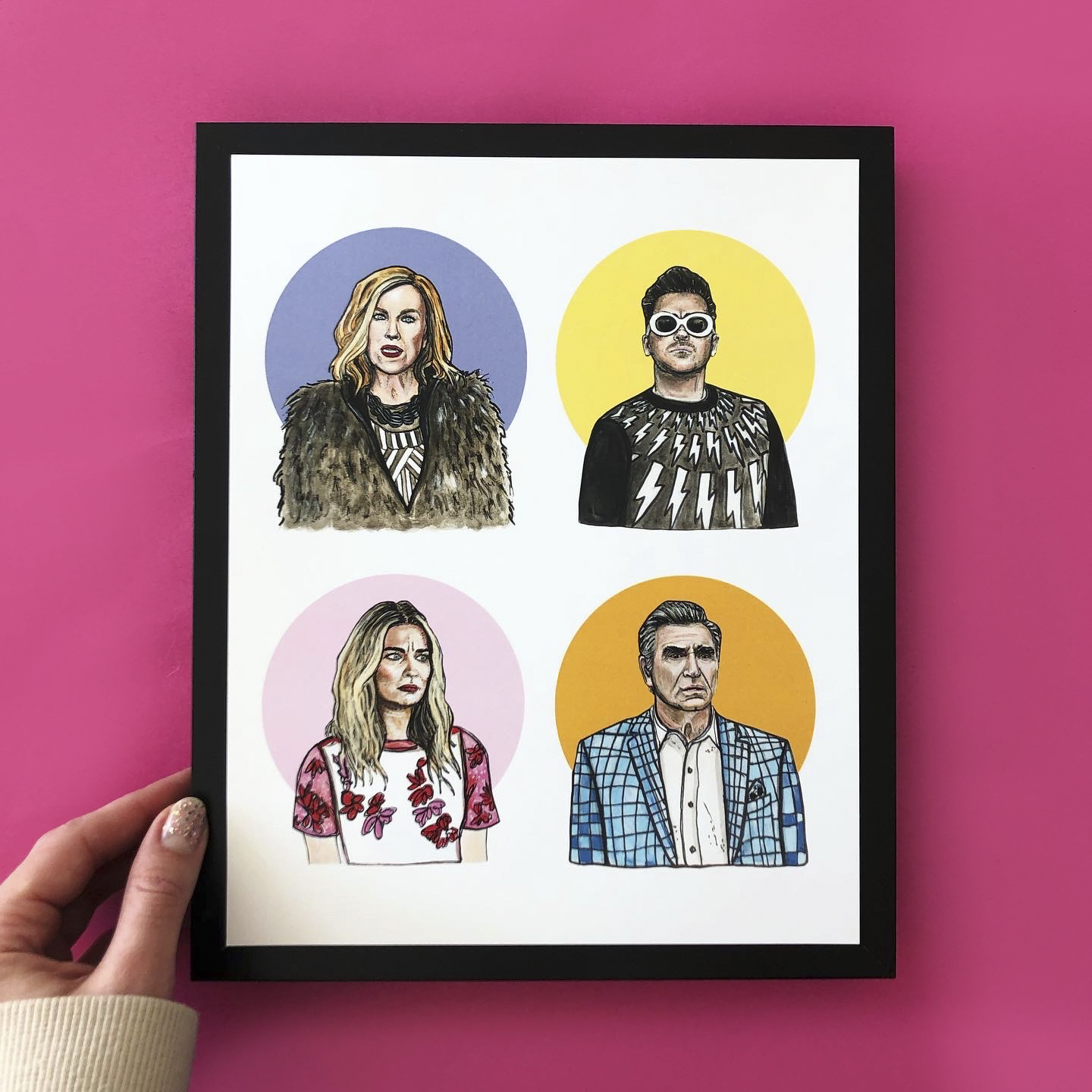 8x10 Schitts Colourful Family Print