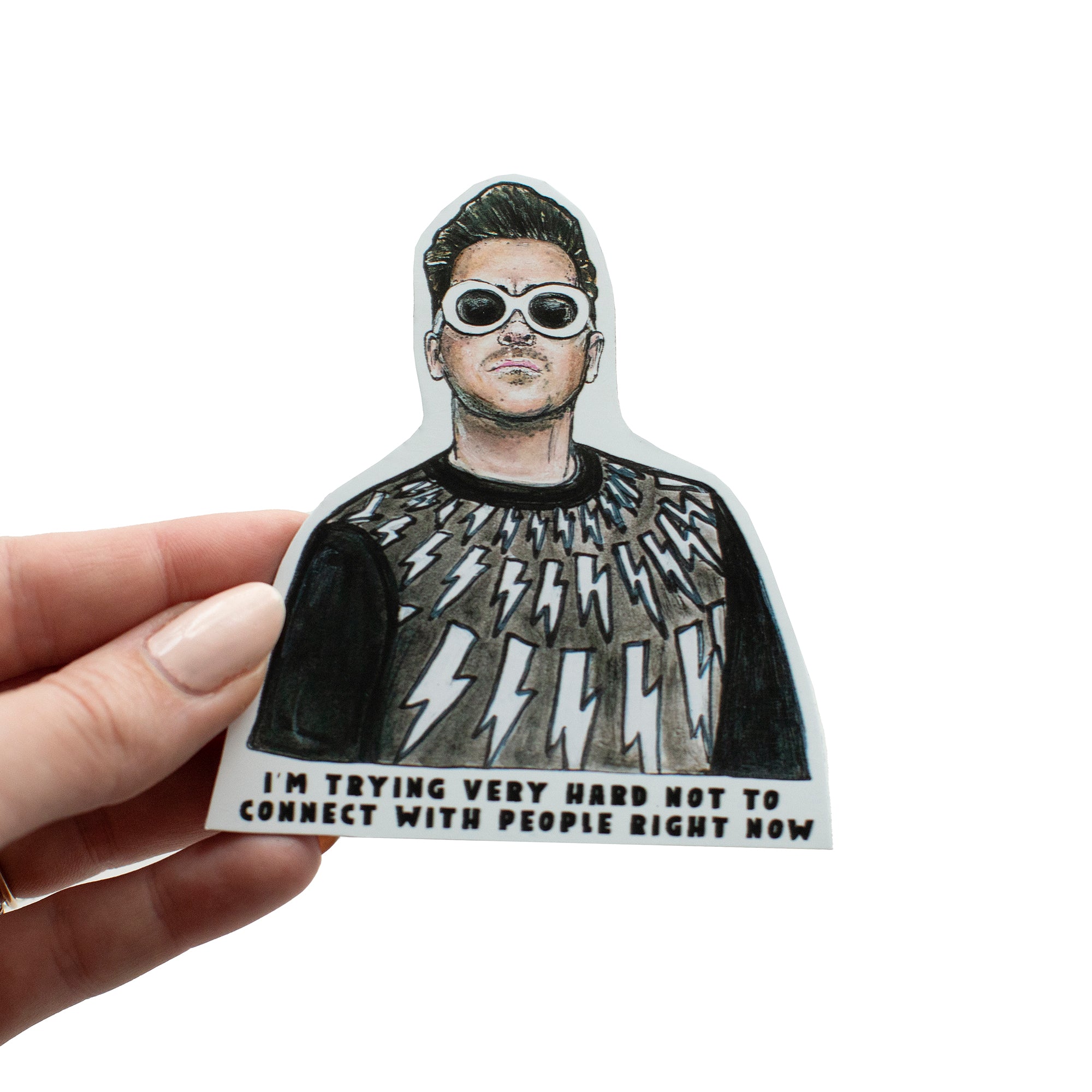 David SC "i'm trying really hard not to connect with people right now" Fridge Magnet