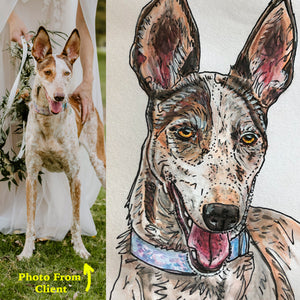 6x8 Custom Pet Portrait of your pet