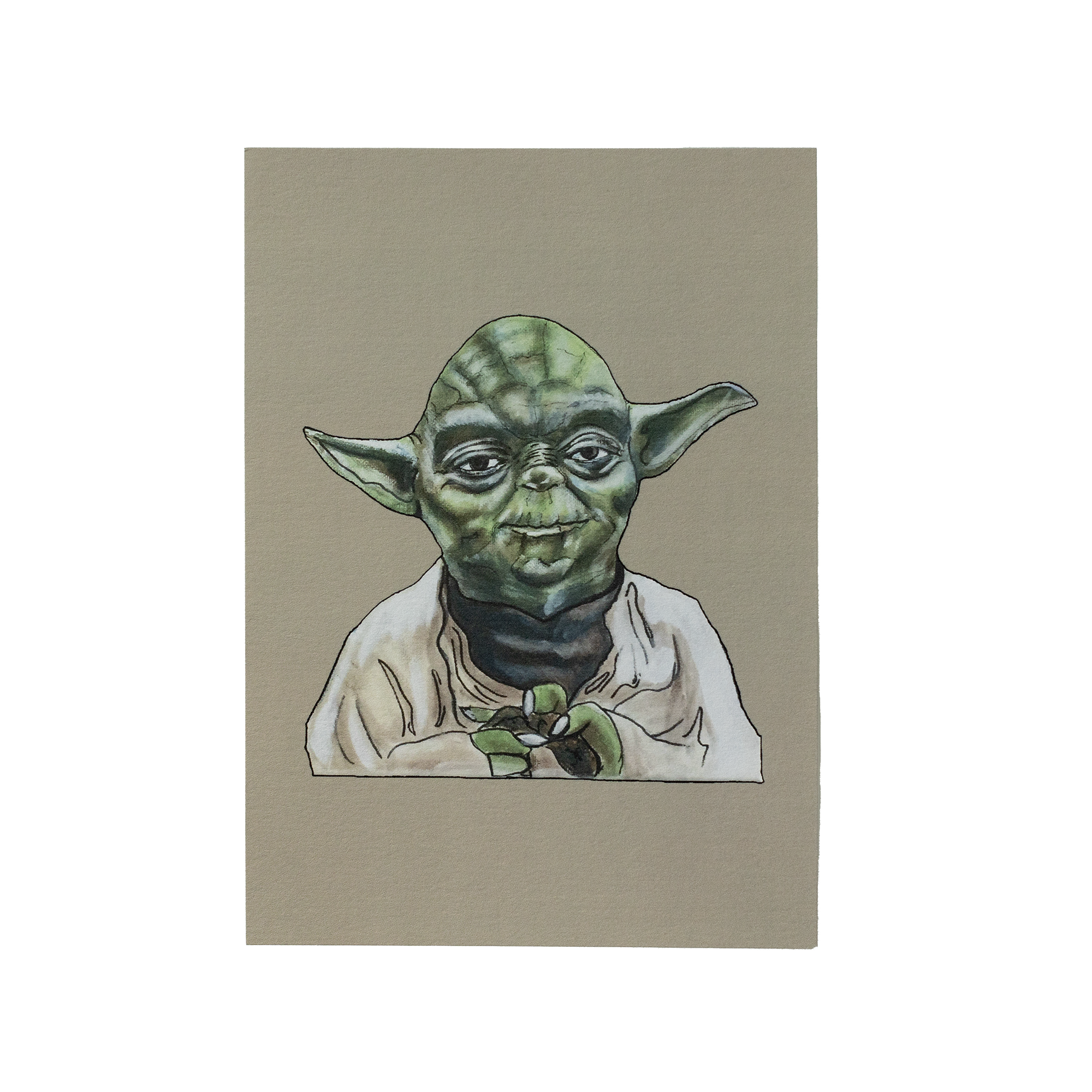 5x7 Yoda art print